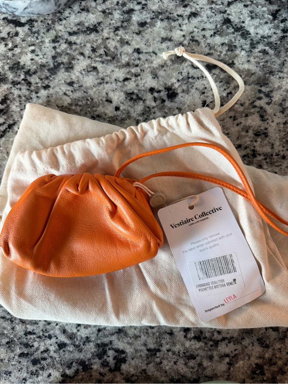 Bottega Veneta Orange Mini Clutch - Picture 2 of 5